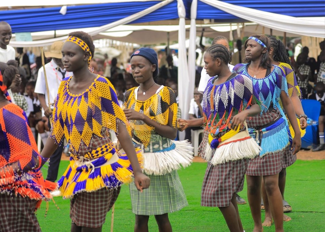 Dancers in beaded regalia at Peace Cultural Day